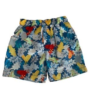 Samara Safari Swim Trunks Bathing Suit Liner Giraffe Blue Yellow Boys 18 Months